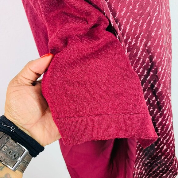 🟣🟣🟣 MICHAEL KORS MK Women's Size Small Burgundy Crew Neck Light Weight Sweate - Picture 6 of 9